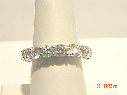 DIAMOND ROUND BRILLIANT SHAPE ETERNITY SET BAND 15 STONE DIAMOND