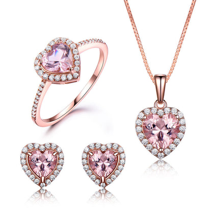 Original Design Earrings Ring Pendant Three-Piece Set