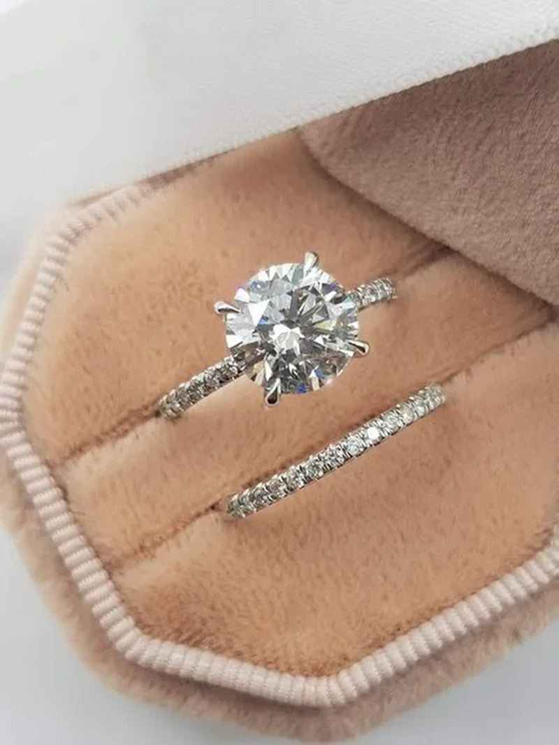 2Pcs/Set Exquisite Woman Fashion Accessories Classic 925 Sterling Silver Natural