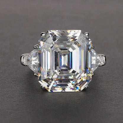 Luxury 100% 925 Sterling Silver Created Pink White Sapphire Square Cut Diamond W