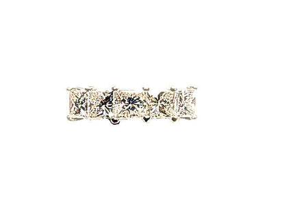 DIAMOND PRINCESS SHAPE TOP SET DIAMOND BAND 5 STONE DIAMOND ANNIVERSARY BAND