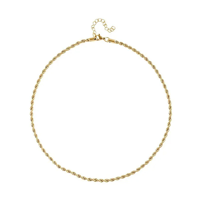 Shop LC Stainless Steel Yellow Gold ION Plated Necklace for Women Size 20-22" 19