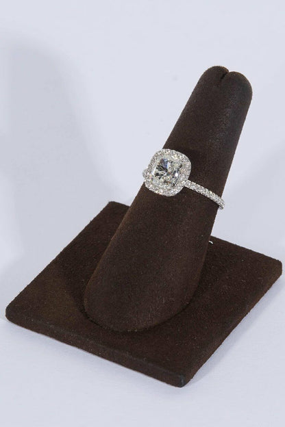 2 Carat GIA Cushion Cut Engagement Ring Set in a Delicate Handmade Setting