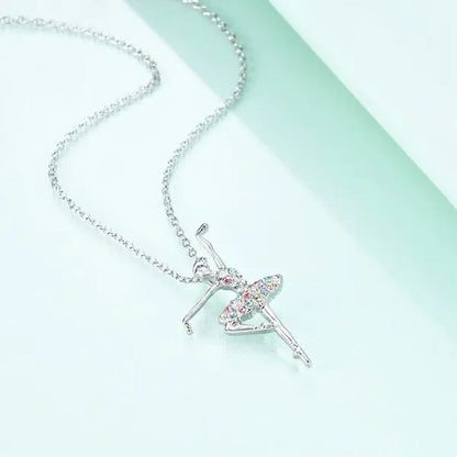 Elegant Fashion Creative Girl Necklace Ballet Sister Necklace Gift Suitable for