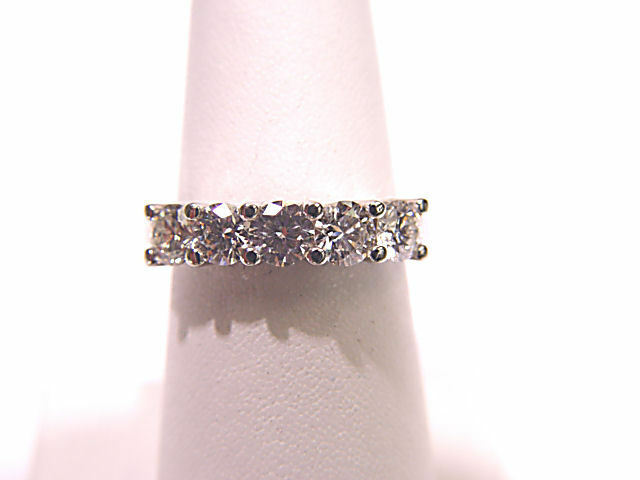 5 STONES COMMON PRONG SET DIAMOND ROUND BRILLIANT DIAMOND BAND ANNIVERSARY BAND