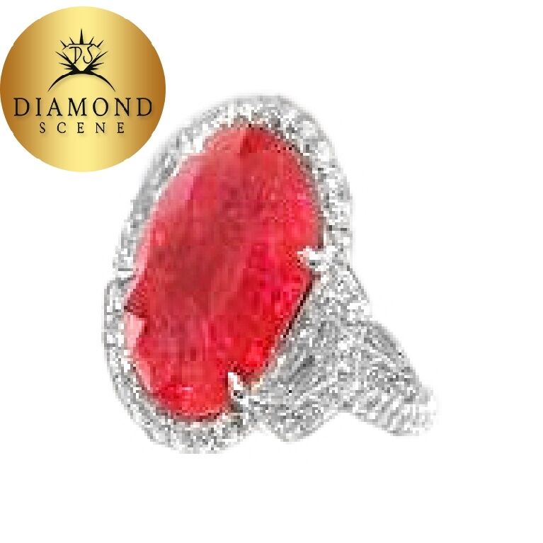AIGS CERTIFIED NATURAL VIVID RED COLOR RUBY OVAL SHAPE SET UNIQUE HALFMOON ROUND