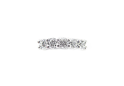 DIAMOND 5 ROUND BR SHAPE COMMON PRONG SET BAND DIAMOND BAND DIAMOND RING BAND