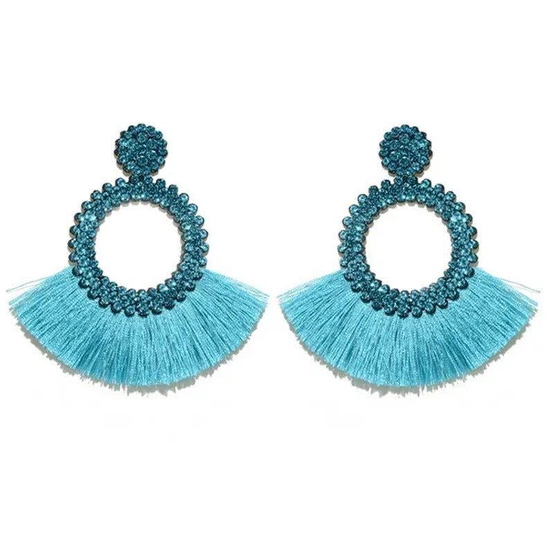 Tassel Earrings Women Punk Earings Fashion Jewelry Hanging Crystal Star Girls Ea