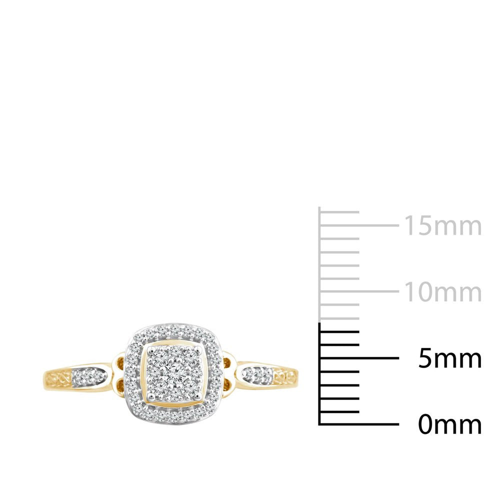 Color of Love 1/6 Cttw Diamond Promise Ring in 10KT Yellow Gold (I3)