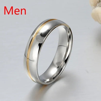 Fashion Couple Rings Diamond Ring Unique Stainless Steel Rings Jewlery Charm Dia