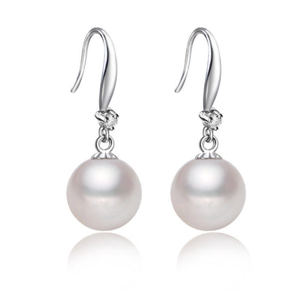 S925 Silver and Blue Jewelry Freshwater Pearl Stud Earrings, the Strong Light Ls