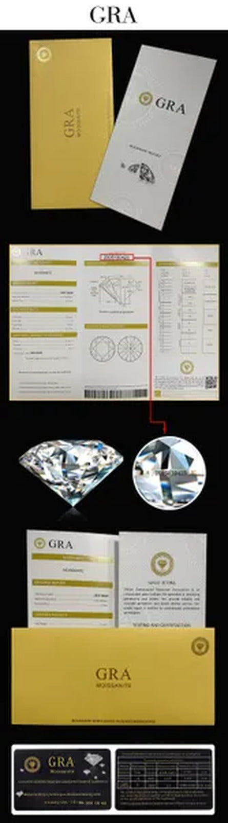 HOLYCOME 100% Genuine Loose Gemstones Moissanite Stones GRA 3Ct DEFIJ Color VVS1