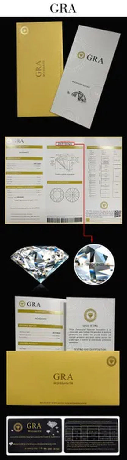 HOLYCOME 100% Genuine Loose Gemstones Moissanite Stones GRA 3Ct DEFIJ Color VVS1