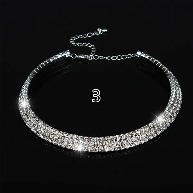 Best Valentine'S Day Gift! Hot Sale New Women Rhinestone Collar Necklace Choker
