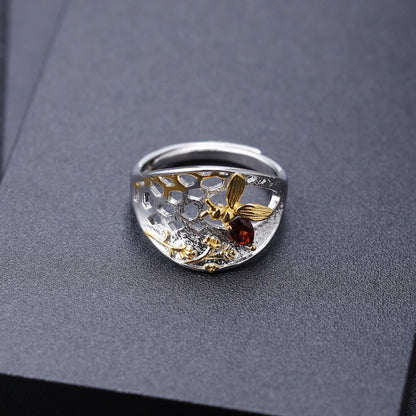Designer Natural Wind Opening Adjustable Ring