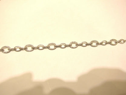 DIAMOND ROUND BRILLIANT SHAPE OVAL LINK BRACELET