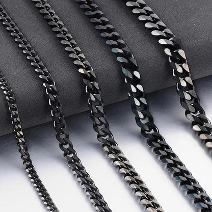 Hot Sale! Men'S Necklace Stainless Steel Cuban Link Chain Silver Gold Color Male