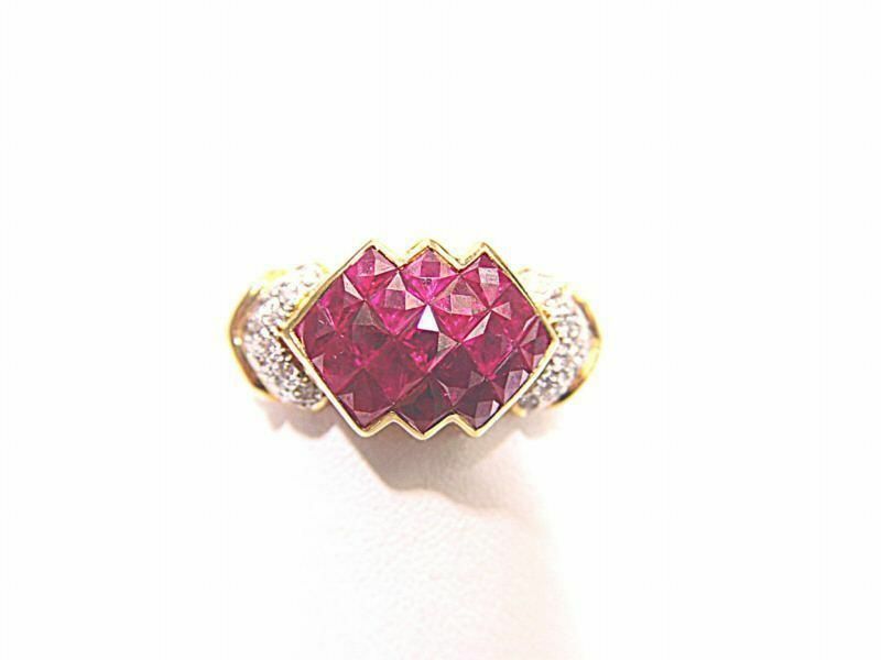 3.00 CT RUBIES FRENCH SHAPE .25 CT ROUND BRILLIANT SHAPE RUBY DIAMOND
