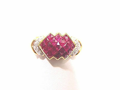 3.00 CT RUBIES FRENCH SHAPE .25 CT ROUND BRILLIANT SHAPE RUBY DIAMOND