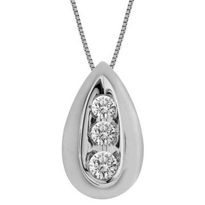 0.28 CT. T.W. round Diamond Pendant in 14K Gold