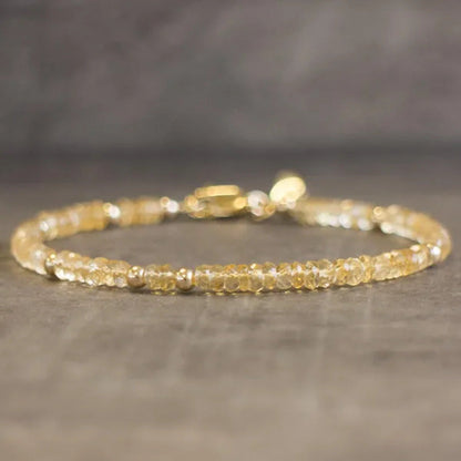 Citrine Bracelet Sterling Silver or Gold Filled, Natural Citrine Jewelry, Gemsto