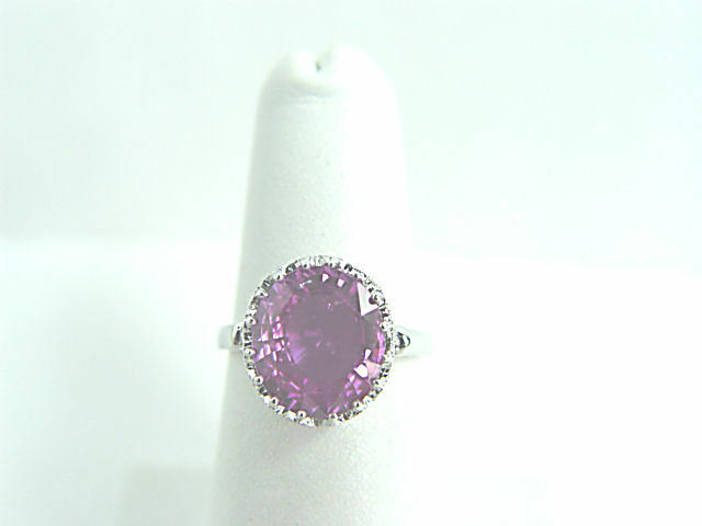 SAPPHIRE PINK OVAL SHAPE 10.86X 9.42X 4.83MM SET ROUND