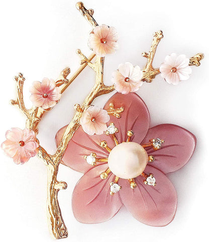 New Year Brooches for Women with Crystal, Flower, Rhinestone Brooches Pins Elega