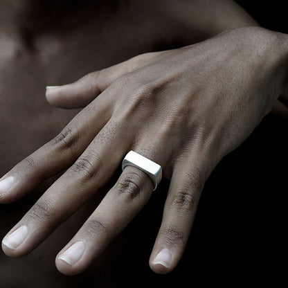 925 Sterling Silver Men'S Heavy Duty Ring