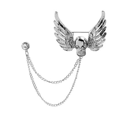New Brooch Retro Tassel Inlaid Diamond Collar Pin Alloy Pin