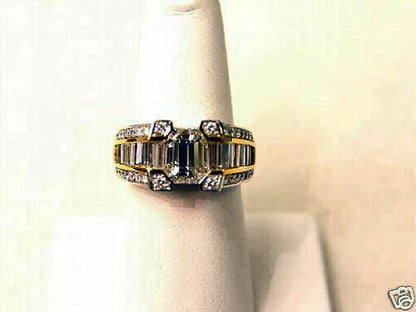 LABORATORY CERTIFIED EMERALD CUT CENTER DIAMOND 2.03 C