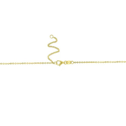 14K Gold Prasiolite Pendant with 16"-18" Chain