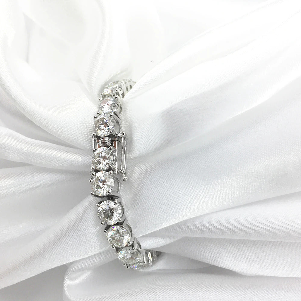 AEAW Platinum Plated Silver 12.4CTW 18CM Length 4Mm F near Colorless