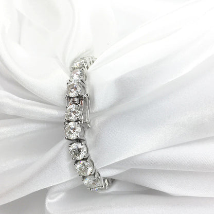 AEAW Platinum Plated Silver 12.4CTW 18CM Length 4Mm F near Colorless