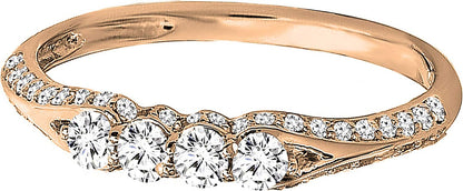 0.50 Carat (Ctw) round White Diamond Ladies Stackable Wedding Ring 1/2 CT, 14K G