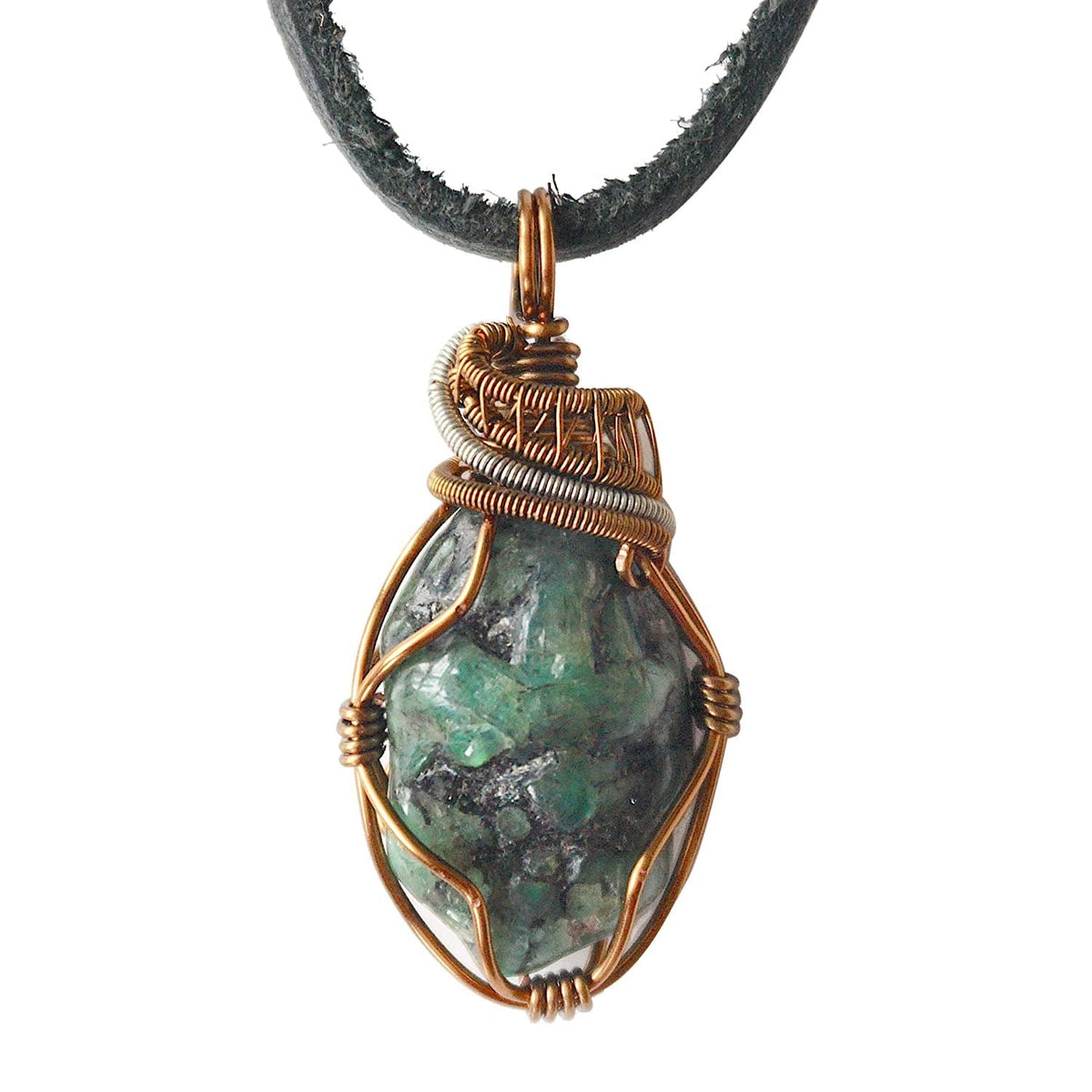 Men’S Green Emerald Necklace - Natural Emerald Necklace - May Birthstone - 24 In