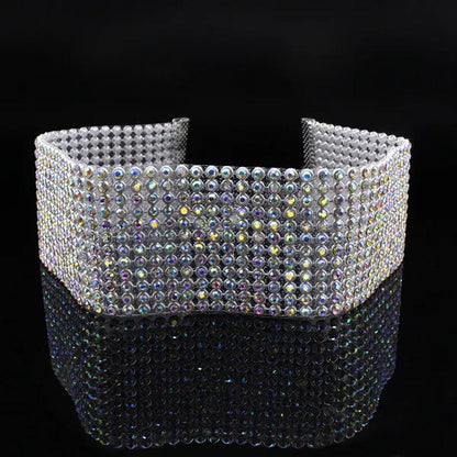 Full Diamond Necklace Chain Link Layer Necklace Gift for Women Jewelry