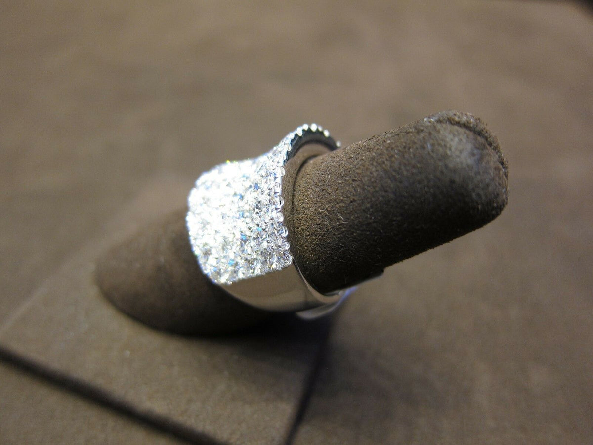 DIAMOND DOME BAND HALF WAY SET GRADUATED STYLE RING