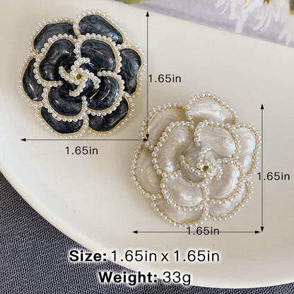 2 Pieces Flower Brooch Pin Petal Elegant Exquisite Art Brooch for Women Wedding