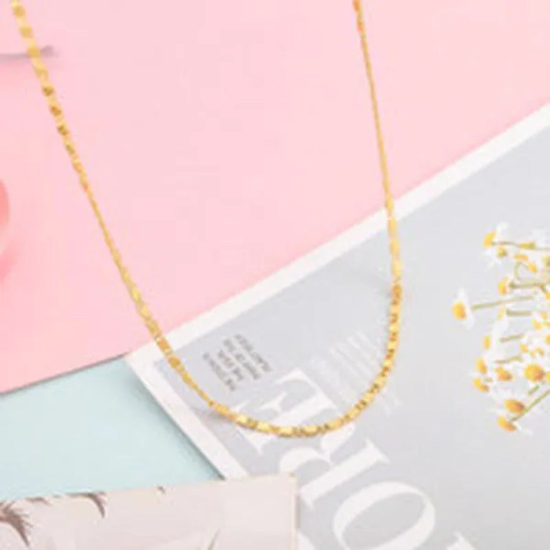 New Fashion Luxury Exquisite Men and Women Fashion Solid Chain Necklace 2Mm Wide