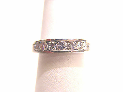 DIAMOND 9 ROUND BRILLIANT SH BAND CHANNEL SET BAND DIAMOND SIDE BAND RING