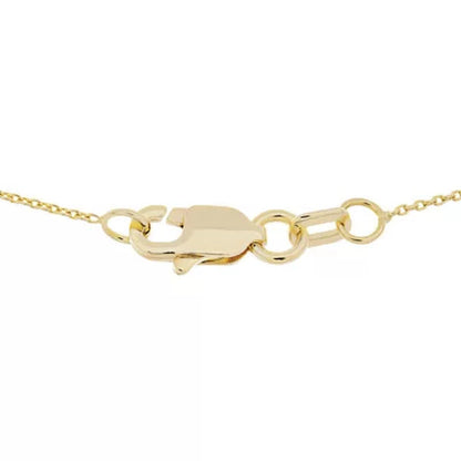 0.10 CT. T.W. Moon Double Horn Pendant Necklace in 14K Yellow Gold