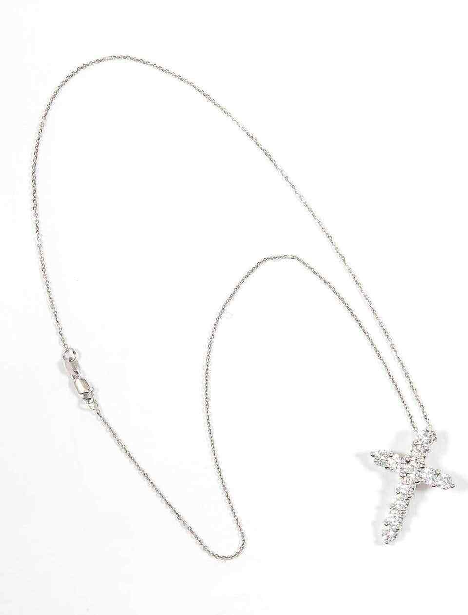 Classic Diamond Cross Pendant on Chain