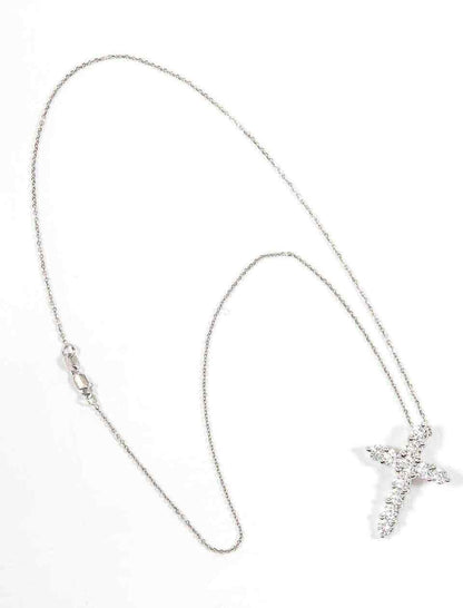 Classic Diamond Cross Pendant on Chain