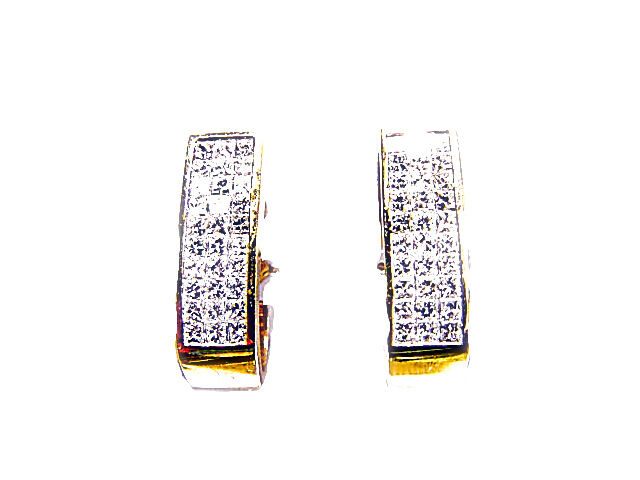 3 ROWS 30 PRINCESS CUT DIAMONDS EACH PAIR INVISIVBLE SET