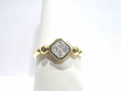 DIAMOND 4 TAPERED PRINCESS SHAPE INVISIBLE SET DIAMOND