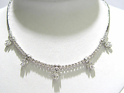 DIAMOND 40 ROUND BR 10 MARQUISE 5 PEAR 25 BAGUETTE SHAPE DIAMOND NECKLACE