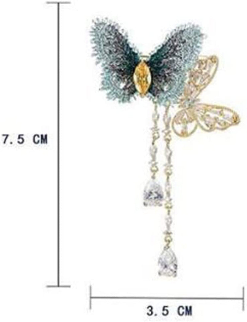CZDYUF Brooch Temperament Vintage Embroidery Fabric Tassel Brooch Sweater Coat P