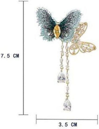 CZDYUF Brooch Temperament Vintage Embroidery Fabric Tassel Brooch Sweater Coat P