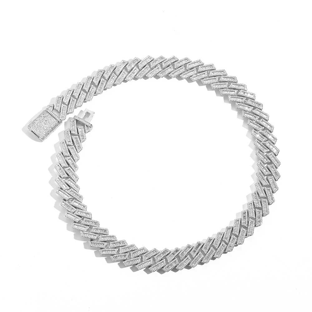 Hip Hop 18Mm Double Row Diamond Cuban Chain