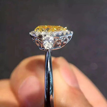 Luxury Natural Gemstones Topaz Sapphire Birthstone 925 Sterling Silver Bride Wed